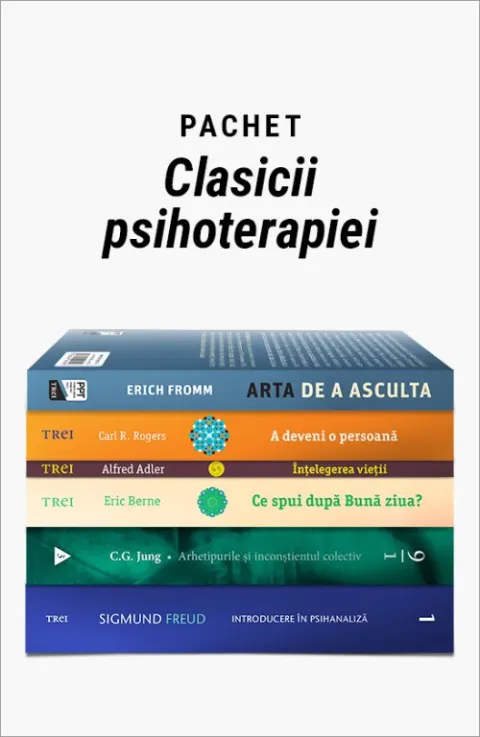 Coperta cărții Pachet Clasicii psihoterapiei. Introducere în psihanaliză/Arhetipurile și inconștientul colectiv/Ce spui dupa Bună ziua?/Înțelegerea vieții/A deveni o persoană/Arta de a asculta
