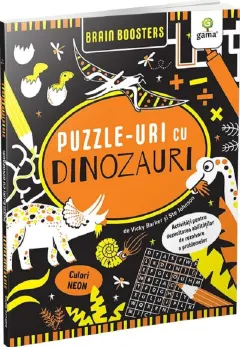 Coperta cărții Puzzle-uri cu dinozauri. Brain Boosters