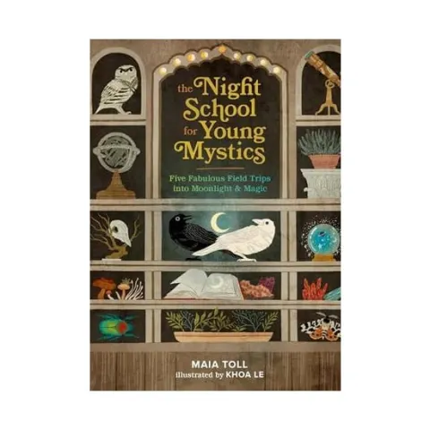 Coperta cărții The night school for young mystics: five fabulous field trips into moonlight and magic