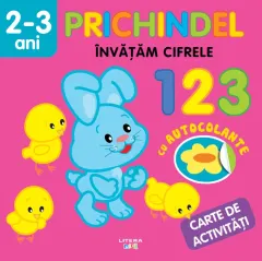 Coperta cărții Prichindel. Invatam cifrele 1 2 3. Carte de activitati cu autocolante (2-3 ani)