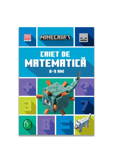 Coperta cărții Minecraft - Caiet de matematică 8-9 ani