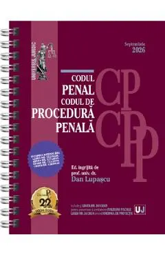 Coperta cărții Codul penal si Codul de procedura penala. Septembrie 2026 Ed. Spiralata