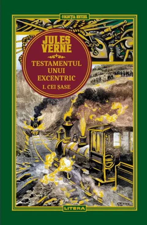 Coperta cărții Testamentul unui excentric I. Cei sase. Volumul 29. Biblioteca Jules Verne