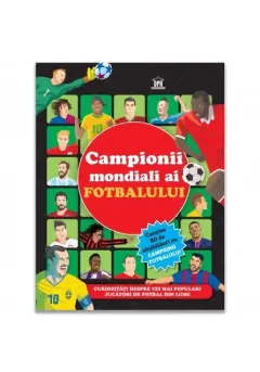 Coperta cărții Campionii mondiali ai fotbalului - carte cu abtibilduri