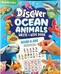 Coperta cărții Discover Ocean Animals Write & Wipe Book