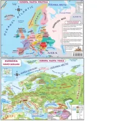 Coperta cărții Harta fizica si politica a Europei, A4