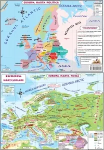 Coperta cărții Harta fizica si politica a Europei, A4
