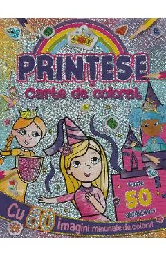 Coperta cărții Printese Carte de colorat cu peste 50 abtibilduri