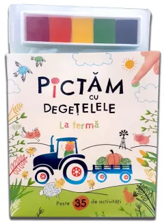 Coperta cărții Pictăm cu degețelele. La fermă