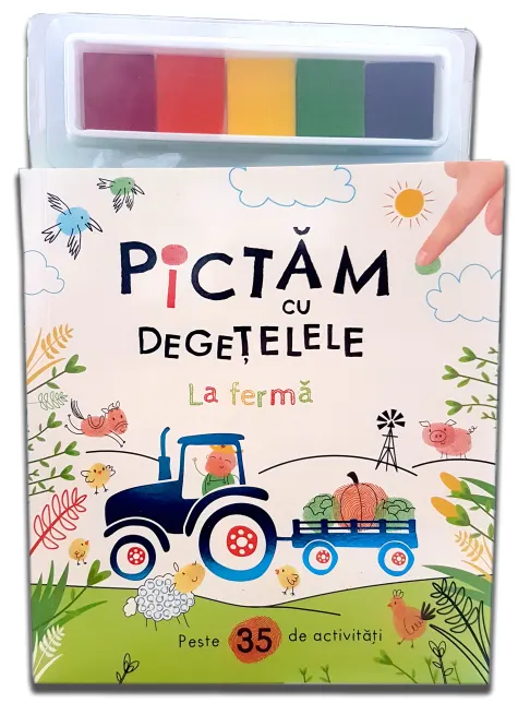 Coperta cărții Pictăm cu degețelele. La fermă