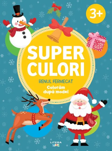 Coperta cărții Superculori. Renul fermecat. Coloram dupa model (3+)