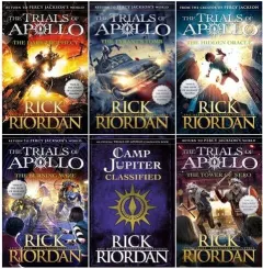 Coperta cărții Rick Riordan The Trials of Apollo 6 Books Collection Set (Books 1-5 [PB], Camp Jupiter Classified [HB])