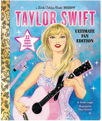 Coperta cărții Taylor Swift Ultimate Fan Edition Little Golden Book Biography 22 Bonus Pages! Stickers!