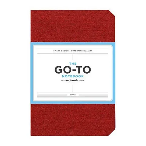 Coperta cărții Go-To Notebook with Mohawk Paper, Brick Red Lined : (Lined Notebook, Notebook with Lines, Red Notebook)
