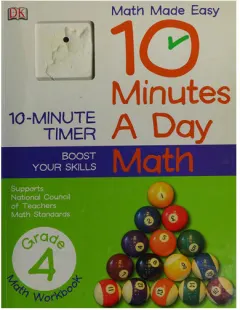 Coperta cărții 10 Minutes a Day: Math, Fourth Grade Supports National Council of Teachers Math Standards