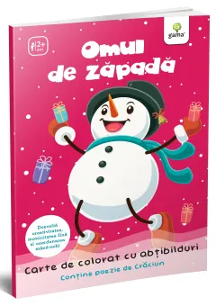 Coperta cărții Omul de zăpadă. Carte de colorat cu abțibilduri