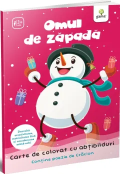 Coperta cărții Omul de zăpadă. Carte de colorat cu abțibilduri