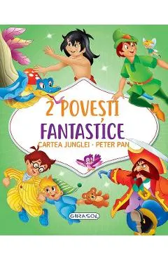 Coperta cărții 2 Povesti fantastice: Cartea Junglei. Peter Pan