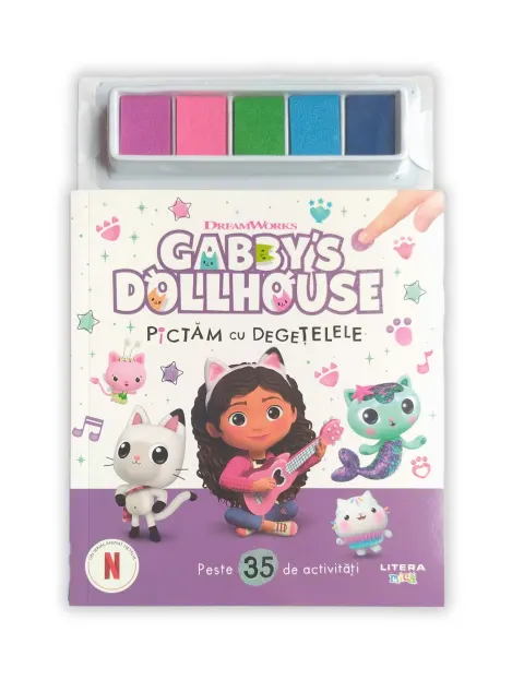 Coperta cărții Gabby's Dollhouse. Pictăm cu degețelele
