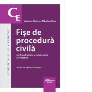 Coperta cărții Fise de procedura civila pentru admiterea in magistratura si avocatura. Editia a 9-a