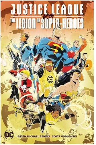 Coperta cărții Justice League vs. the Legion of Super-Heroes