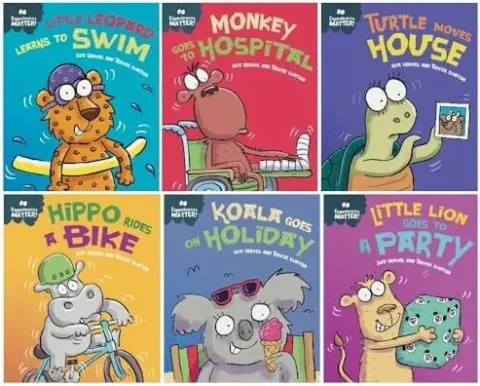 Coperta cărții Sue Graves Experiences Matter Series 2 Collection 6 Books Set (little Lion, Monkey, Koala, Turtle, Little Leopard, Hippo)