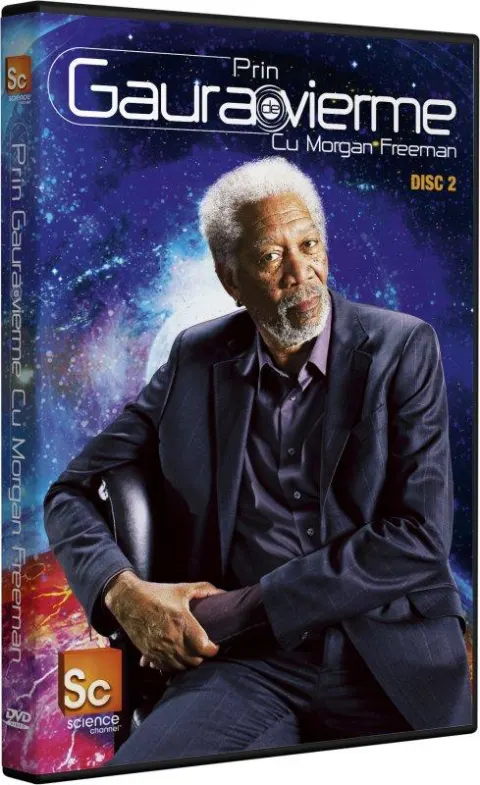 Coperta cărții Prin gaura de vierme cu Morgan Freeman. Disc 2