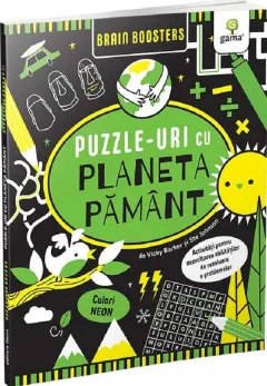 Coperta cărții Puzzle-uri cu planeta Pamant. Brain Boosters
