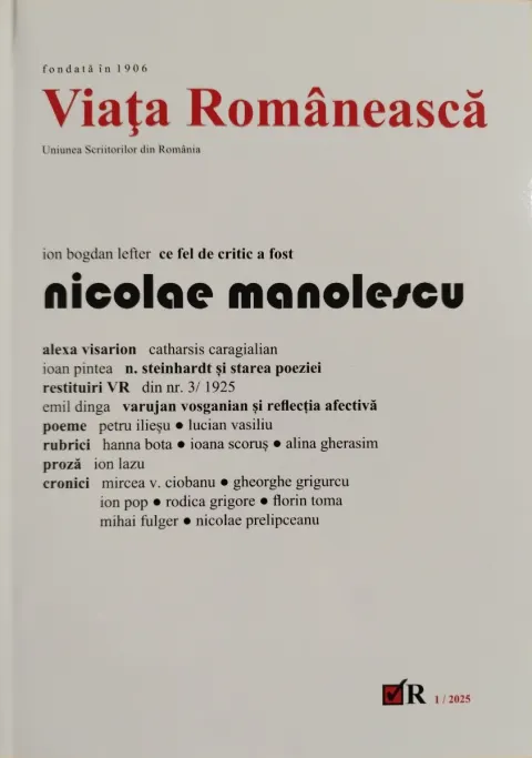 Coperta cărții Revista Viața Românească 1/2025