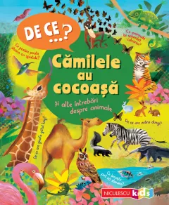 Coperta cărții DE CE…? Cămilele au cocoașă și alte întrebări despre animale