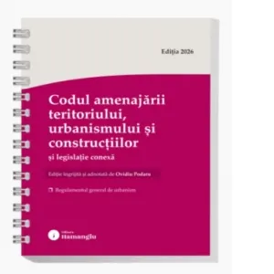 Coperta cărții Codul amenajarii teritoriului, urbanismului si constructiilor si legislatie conexa. Actualizat august 2026