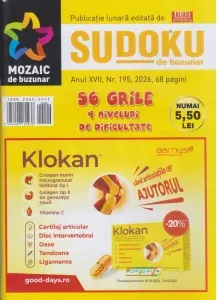 Coperta cărții Sudoku de buzunar. Nr.195/2026