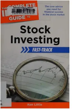 Coperta cărții The complete idiot's guide to stock investing
