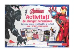 Coperta cărții Marvel. Avengers. Activitati de alungat nerabdarea. Carte cu planse reutilizabile si carioca