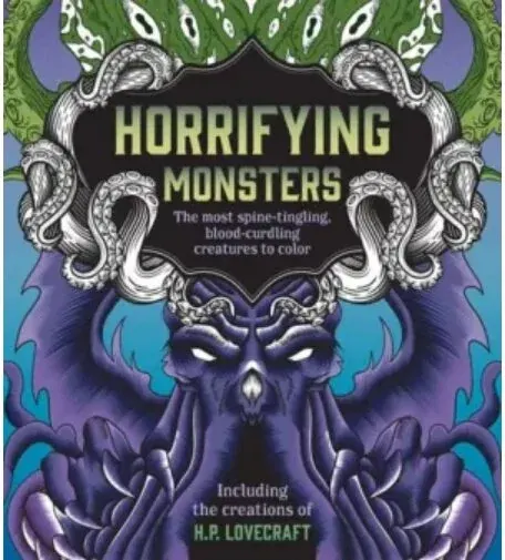 Coperta cărții Horrifying Monsters Colouring Book