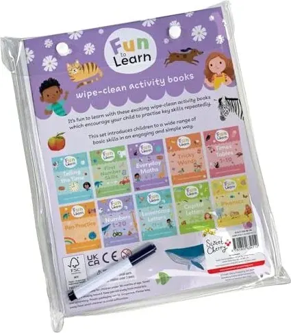 Coperta cărții Fun To Learn Wipe-Clean Activity Books