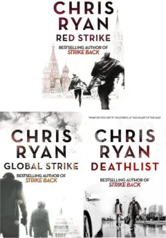 Coperta cărții Chris Ryan Strike Back Thriller 3 Books Collection Set - Deathlist, Global Strike, Red Strike