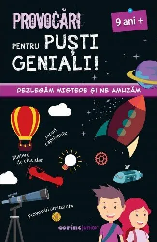 Coperta cărții Provocări pentru puști geniali (9 ani)