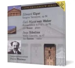 Coperta cărții Elgar: Enigma Variations and works by Sibelius and Weber