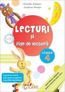 Coperta cărții Lecturi si fise de lectura. Clasa a IV-a. Suport de lucru pentru orele de lectura