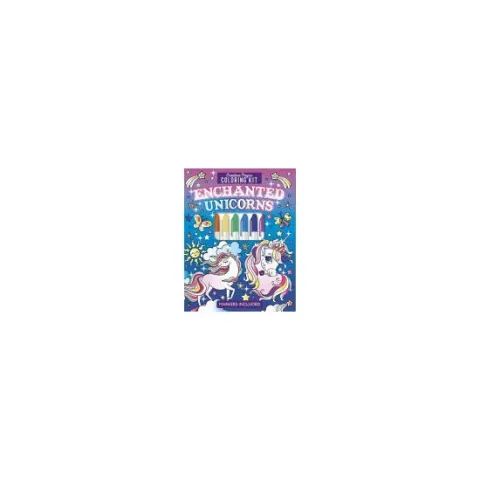 Coperta cărții Enchanted Unicorns Creative Pages Coloring Kit