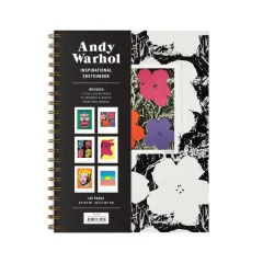 Coperta cărții Andy Warhol Inspirational Sketchbook Includes 12 Full-Color Pages of Artwork and Quotes from Andy Warhol