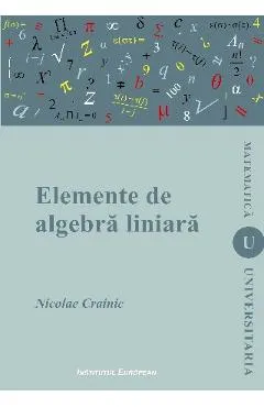 Coperta cărții Elemente de algebra liniara