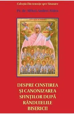 Coperta cărții Despre cinstirea si canonizarea sfintilor dupa randuielile Bisericii - Mihai-Andrei Aldea