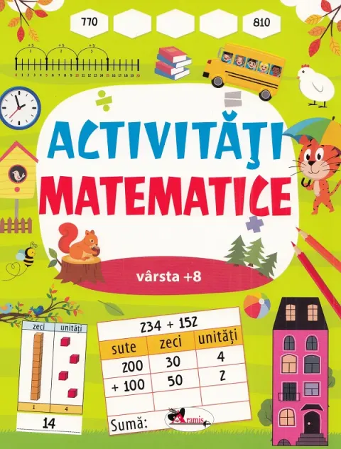 Coperta cărții Activitati matematice 8 ani+