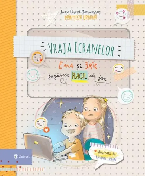 Coperta cărții Vraja ecranelor. Ema și Eric regăsesc placul de joc