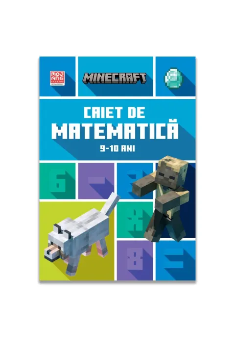 Coperta cărții Minecraft - Caiet de matematică 9-10 ani