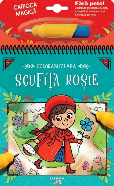 Coperta cărții Colorăm cu apă. Scufița roșie