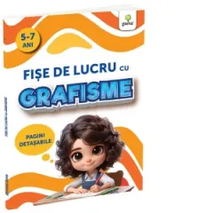 Coperta cărții Fise de lucru cu grafisme (5-7 ani)