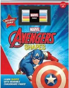Coperta cărții Marvel's Avengers Chalkboard Shapes: Learn shapes with reusable chalkboard pages!